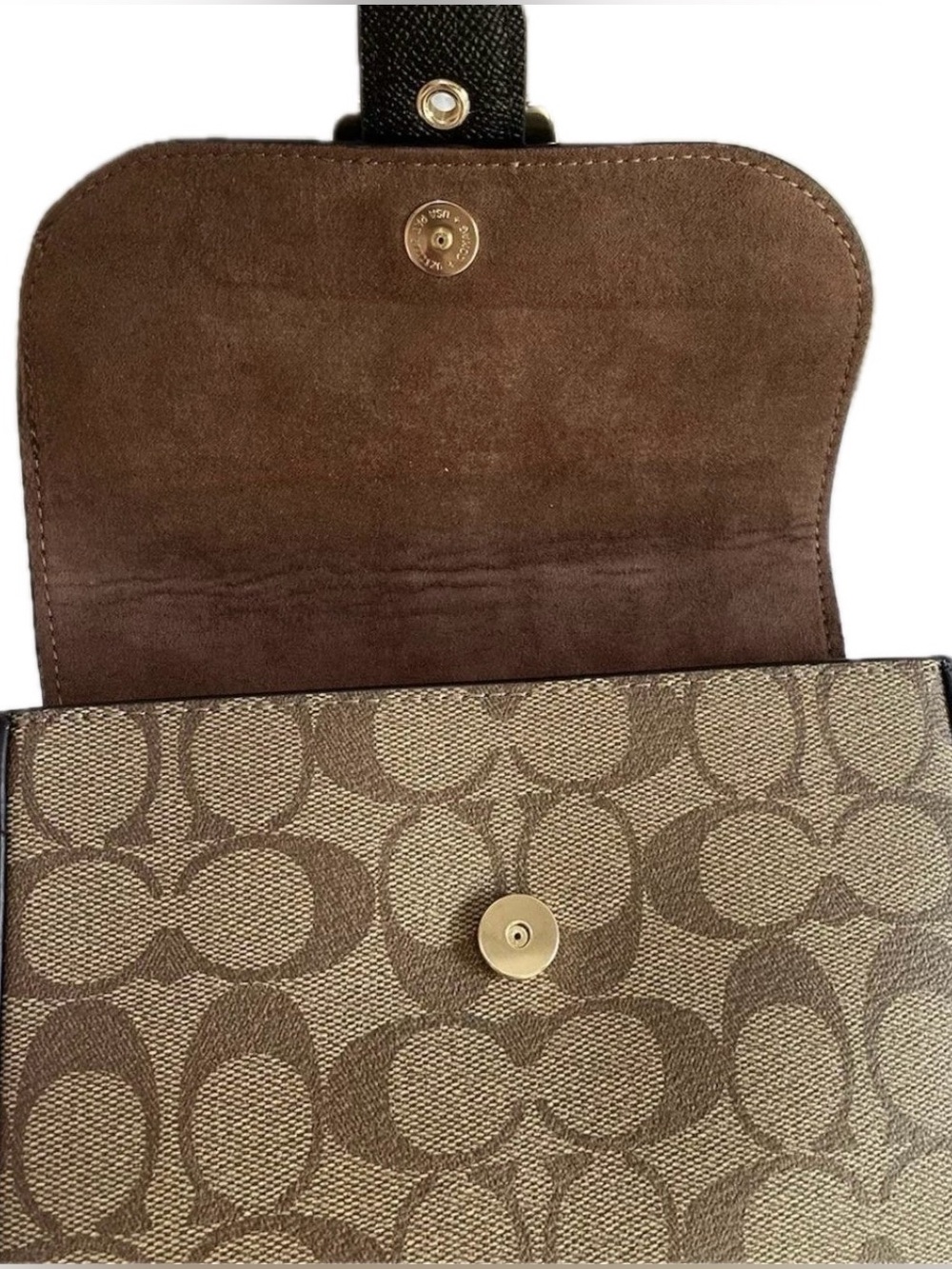 COACH Gemma Blocked Signature Canvas 2021 Star Buckle Crossbody Bag C7013 - EUC - Picture 6 of 16